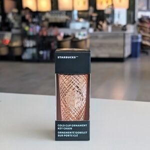 Starbucks 2023 Holiday Rose Gold Keychain | Brand New